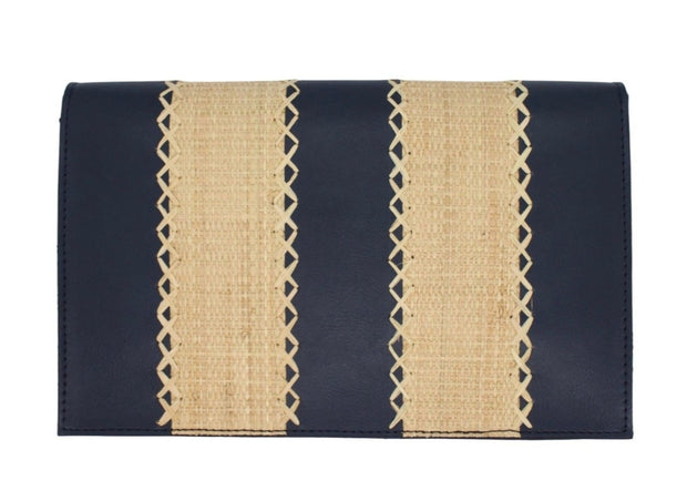 Beau & Ro Clutches Blue / OS The Maroc Collection | Stripe Clutch in Navy