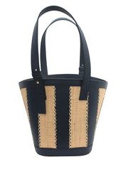 Beau & Ro Clutches Blue / OS The Maroc Collection | Stripe Tote in Navy