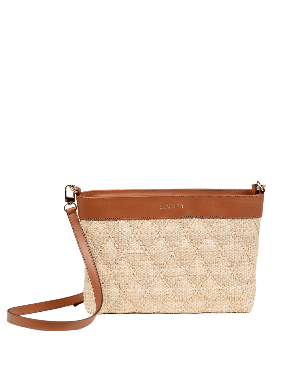 Beau & Ro Clutches Tan / OS The Maroc Collection Quilted Purse in Tan