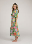 Beau & Ro Dress Kit Made Maxi Dress | Grandmother's Garden - Green