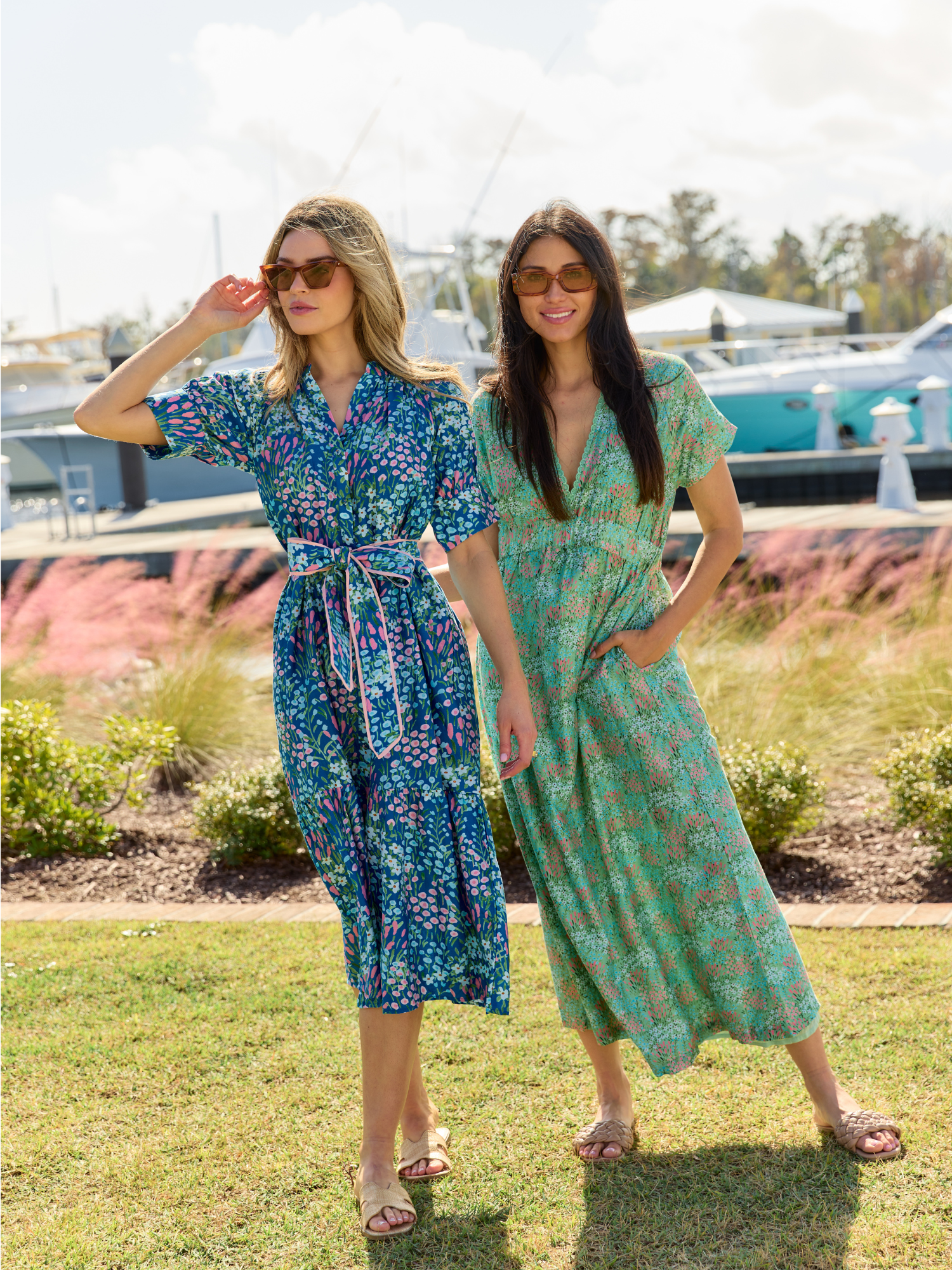 Retro Maxi Dress | Tiny Green Garden Beau & Ro Retro Maxi Dress | Tiny Green Garden Beau & Ro