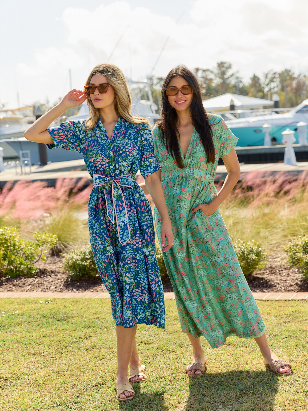 Beau & Ro Dress Retro Maxi Dress | Tiny Green Garden