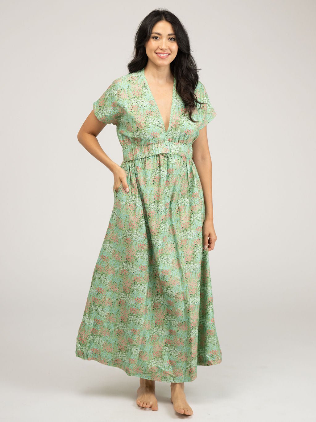 Beau & Ro Dress Retro Maxi Dress | Tiny Green Garden