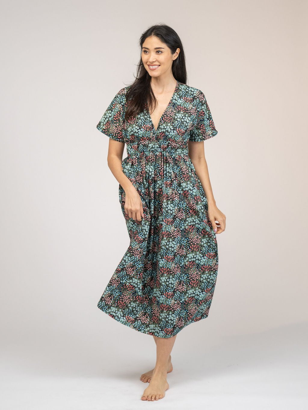 Beau & Ro Dress Retro Midi Dress | Tiny Black Garden