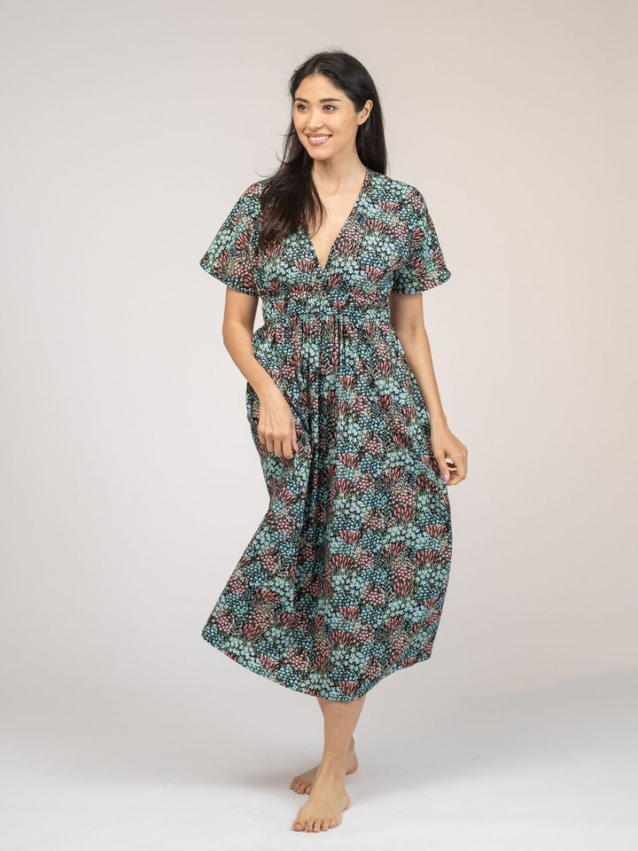 Beau & Ro Dress Retro Midi Dress | Tiny Black Garden