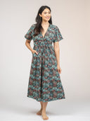 Beau & Ro Dress Retro Midi Dress | Tiny Black Garden