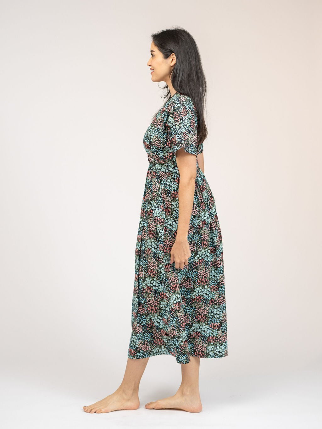 Beau & Ro Dress Retro Midi Dress | Tiny Black Garden