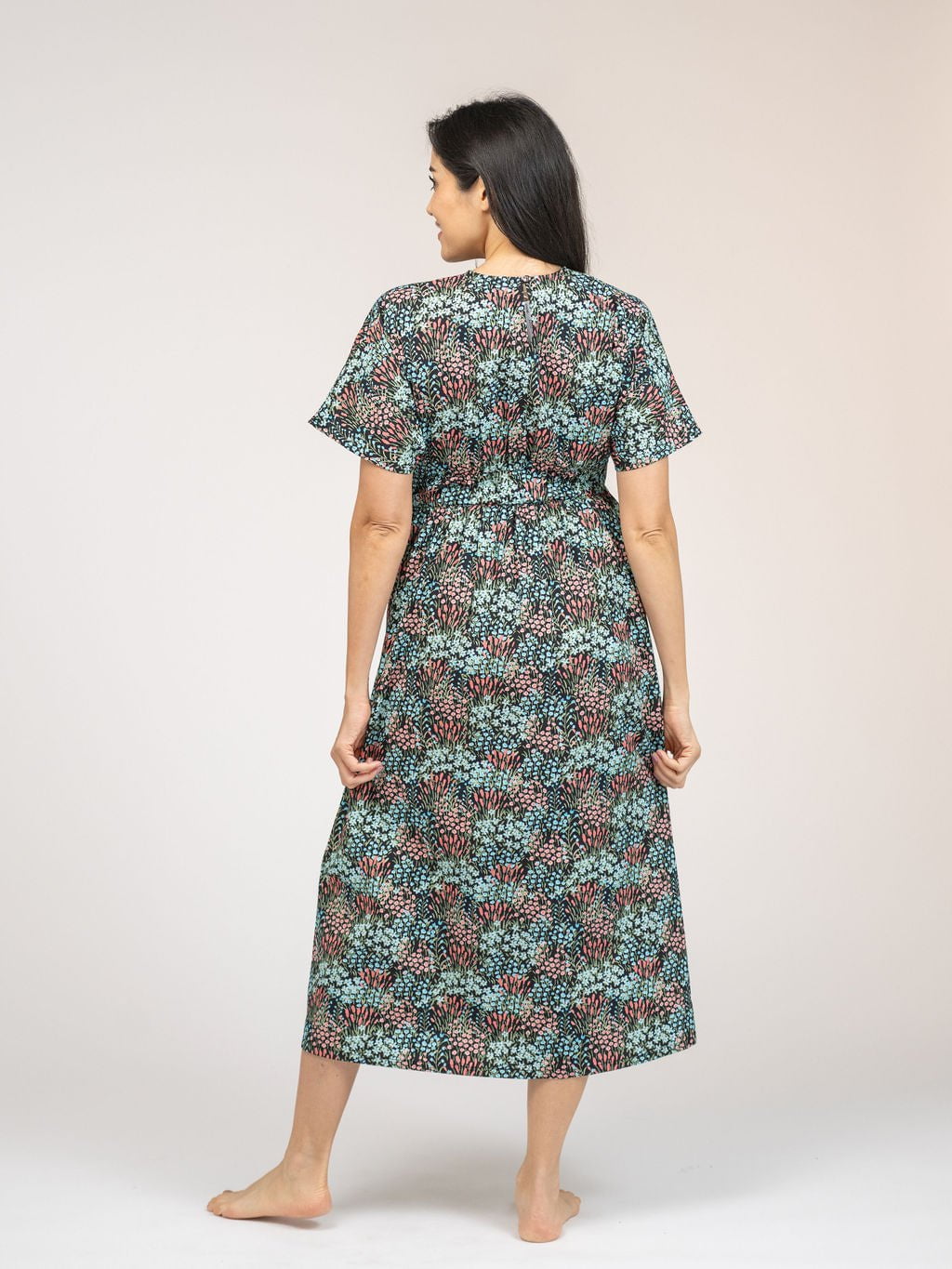Beau & Ro Dress Retro Midi Dress | Tiny Black Garden