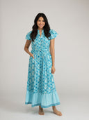Beau & Ro Dress Small / Ocean Lace SAMPLE |The Flutter Dress | Ocean Lace | Small