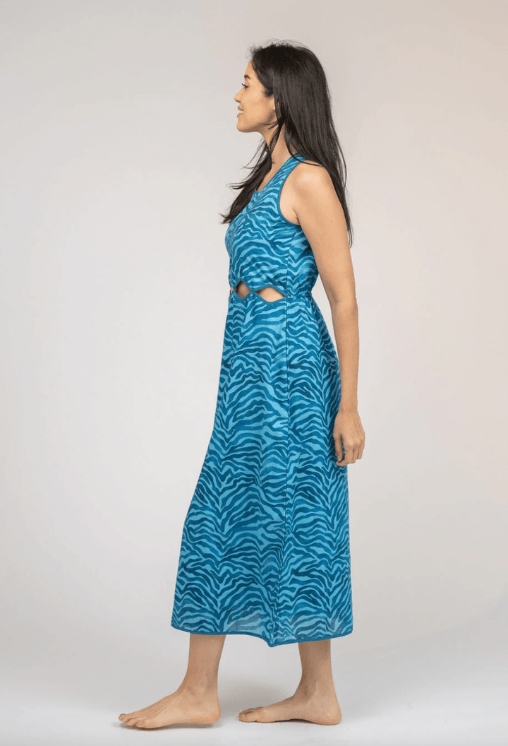 Beau & Ro Dress Small SAMPLE | The Bella Dress | Blue Zebra | Small