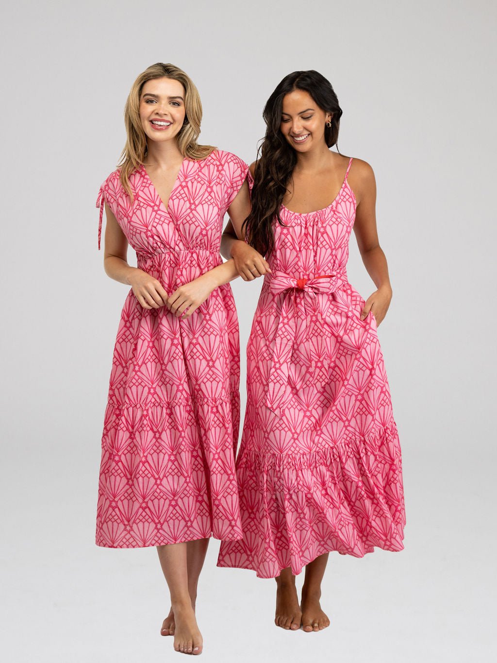 Beau & Ro Dress Small SAMPLE | The Blaire Dress | Starburst Pink | Small