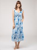 Beau & Ro Dress Small SAMPLE | The Blake Dress | Blue Watercolor | Small