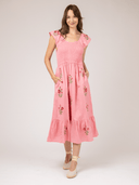 Beau & Ro Dress Small SAMPLE | The Goldie Dress | Pink Fleur | Small
