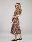 Beau & Ro Dress Small SAMPLE | The Jane Dress | Chocolate Flower | Small