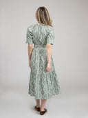 Beau & Ro Dress Small SAMPLE | The Jane Dress | Sage Virginia Stripe | Small