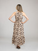 Beau & Ro Dress Small SAMPLE | The Jenna Dress | Brown Foliage | Small