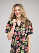 Beau & Ro Dress Small SAMPLE | The Kris Dress | Black Fancy Flower | Small