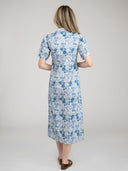 Beau & Ro Dress Small SAMPLE | The Kris Dress | Blue Little Fall Garden | Small