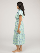 Beau & Ro Dress Small SAMPLE | The Lisa Dress | Mint Garden Swirl | Small