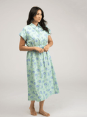 Beau & Ro Dress Small SAMPLE | The Lisa Dress | Mint Garden Swirl | Small