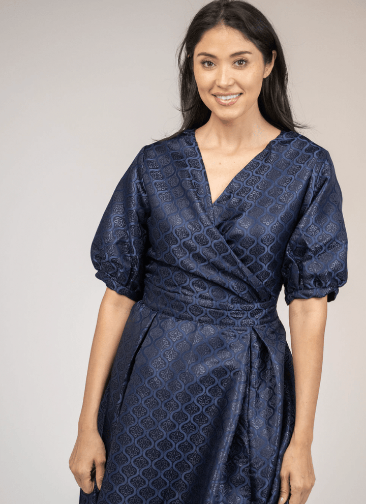 Beau & Ro Dress Small SAMPLE | The Madison Dress | Blue Diamond | Small