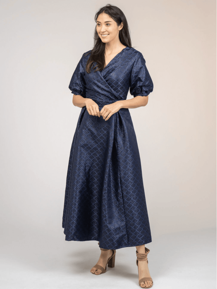 Beau & Ro Dress Small SAMPLE | The Madison Dress | Blue Diamond | Small