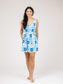 Beau & Ro Dress Small SAMPLE | The Maggie Mini | Blue Watercolor | Small