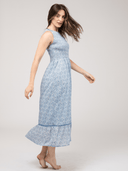 Beau & Ro Dress Small SAMPLE | The Margot Dress | Blue Swirl | Small