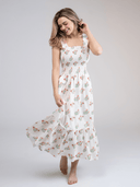 Beau & Ro Dress Small SAMPLE | The Page Midi | Pink Floral | Small