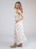 Beau & Ro Dress Small SAMPLE | The Page Midi | Pink Floral | Small