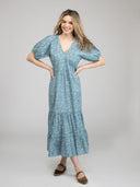 Beau & Ro Dress Small SAMPLE | The Poppy Dress | Blue Cosmo | Small