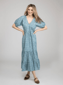 Beau & Ro Dress Small SAMPLE | The Poppy Dress | Blue Cosmo | Small