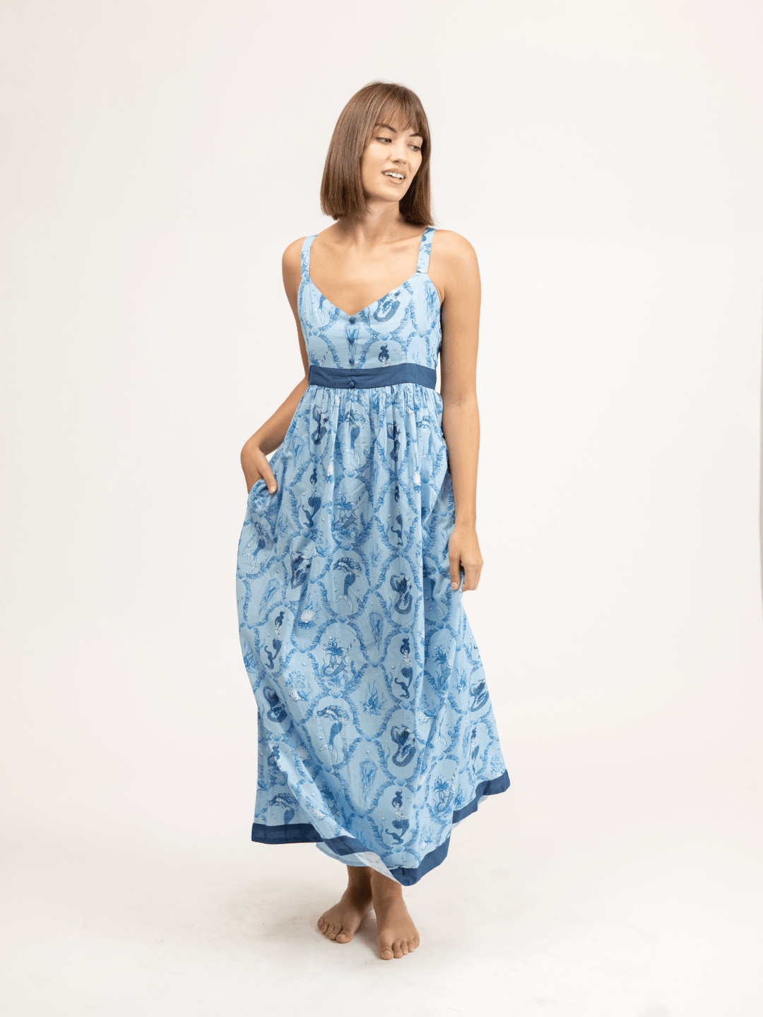 Beau & Ro Dress Small SAMPLE | The Sophia Dress | Blue Mermaid | Small