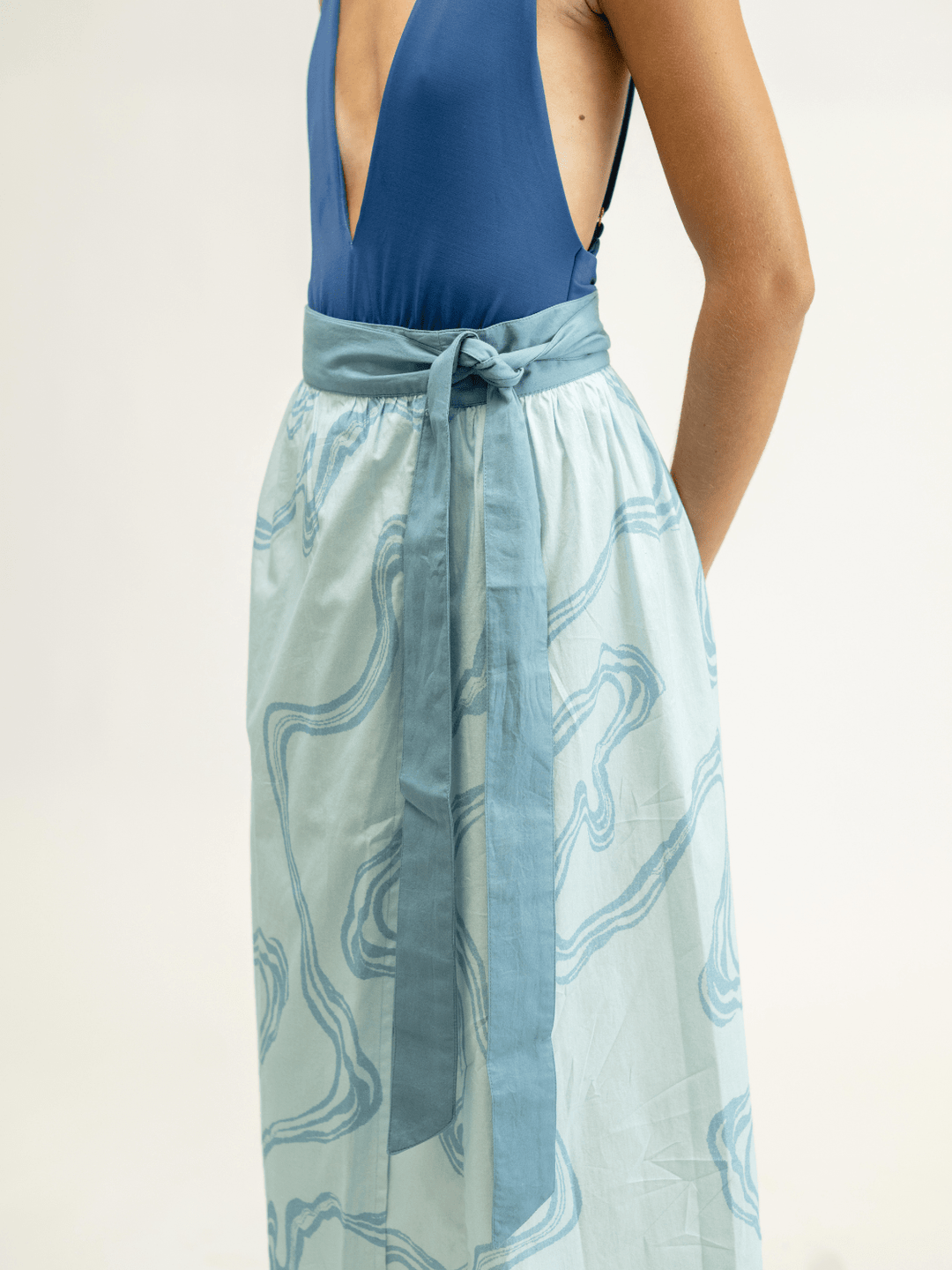Beau & Ro Dress Small SAMPLE | The Sullivan Skirt | Marsh Blue