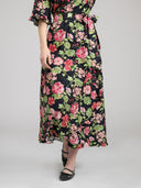 Beau & Ro Dress Small SAMPLE | The Waverly Set | Black Fancy Flower | Small