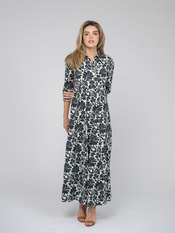 Beau & Ro Dress The Alexa Dress | Black Flower Power