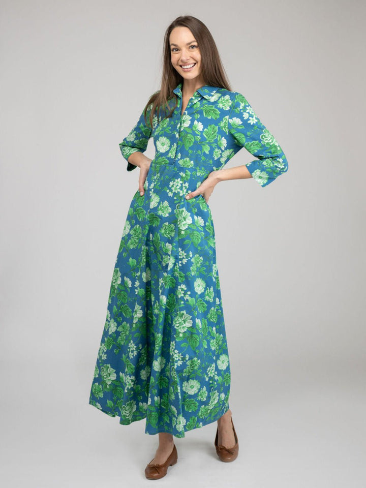 Beau & Ro Dress The Alexa Dress | Blue Fancy Flower