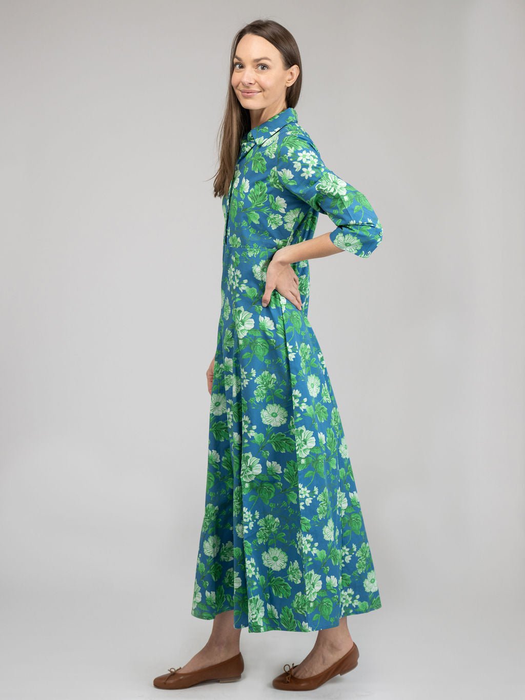 Beau & Ro Dress The Alexa Dress | Blue Fancy Flower