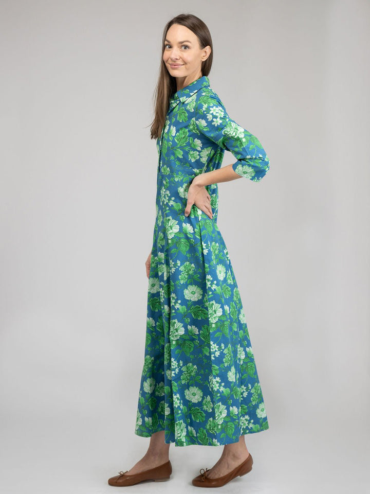 Beau & Ro Dress The Alexa Dress | Blue Fancy Flower
