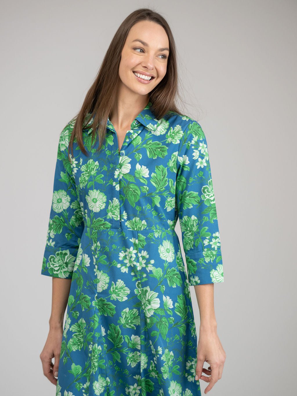 Beau & Ro Dress The Alexa Dress | Blue Fancy Flower