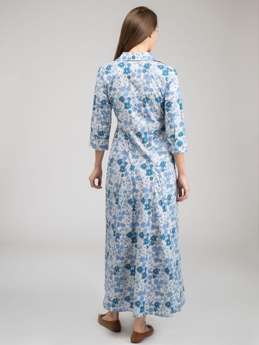 Beau & Ro Dress The Alexa Dress | Blue Little Fall Garden