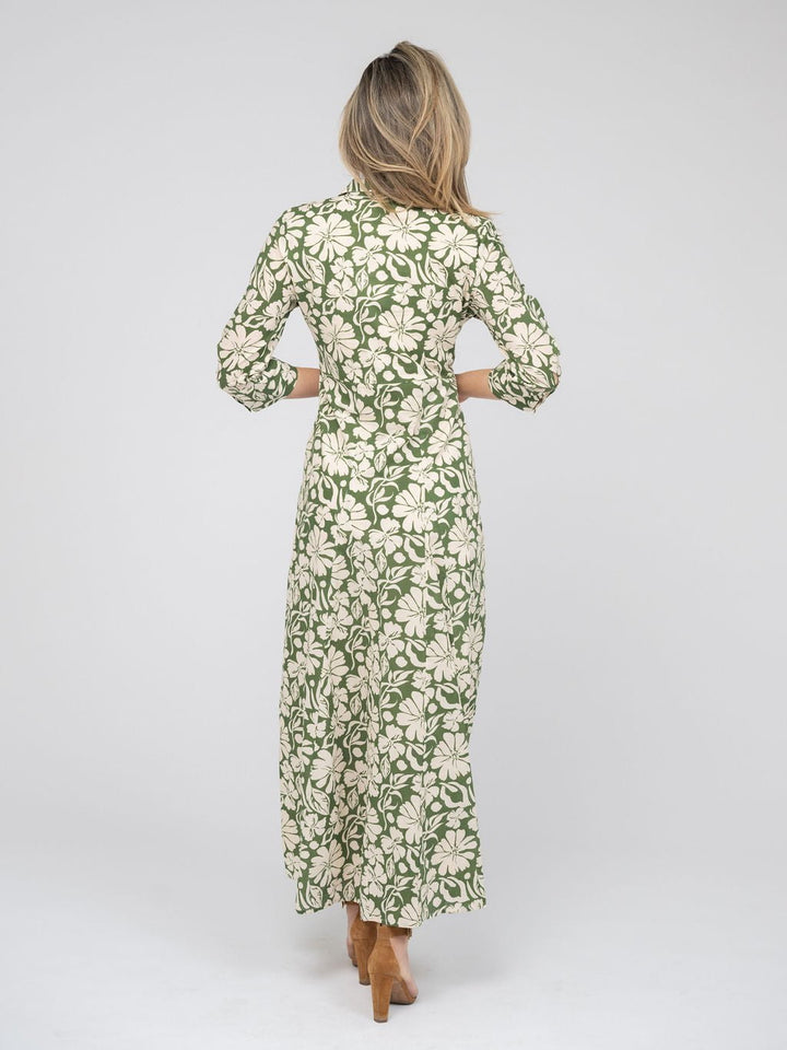 Beau & Ro Dress The Alexa Dress | Green Flower Power