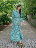 Beau & Ro Dress The Alexa Dress in Blue Wiley Floral