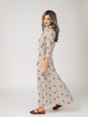 Beau & Ro Dress The Alexa Dress in Brown Stripe