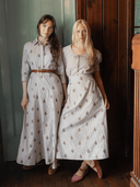 Beau & Ro Dress The Alexa Dress in Brown Stripe