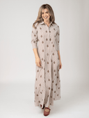 Beau & Ro Dress The Alexa Dress in Brown Stripe