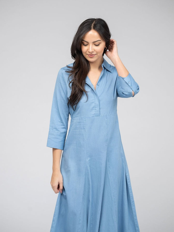 Beau & Ro Dress The Alexa Dress | Lake Blue