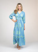 Beau & Ro Dress The Anna Dress | Sky Jaipur Floral