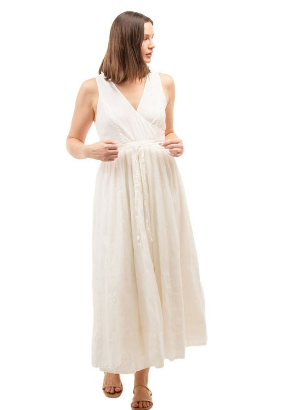 Beau & Ro Dress The Audrey Wrap Dress | White