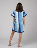 Beau & Ro Dress The Beach Tunic | Ocean Blockprint Bagru Triangle
